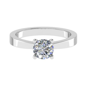 Chasity Natural Round cut 4 Prong  Solitaire Diamond Ring