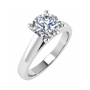 0.20-3.00 Carat 4 Prong V Setting Solitaire Diamond Engagement Ring 
