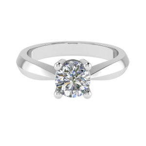  Ceana Lab-Created 4 Prong Solitaire Diamond Ring