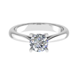 Bess Lab-Created Diamond Round cut 4 Prong  Classic Solitaire Engagement Ring