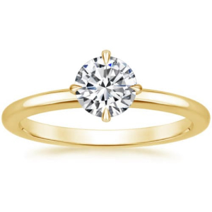 Cari Natural Round cut 4 Prong  Solitaire Diamond Ring