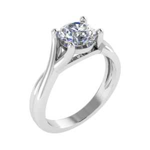 Cammi Lab-Created Rose Gold 4 Prong Solitaire Diamond Ring