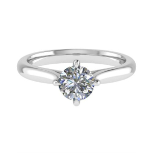 Matilda Natural Round cut 4 Prong  Solitaire Diamond Ring