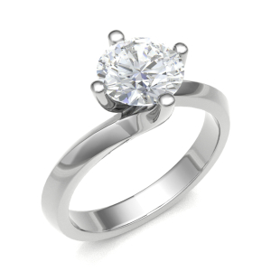 Candyce Lab-Created Rose Gold 4 Prong Solitaire Diamond Ring