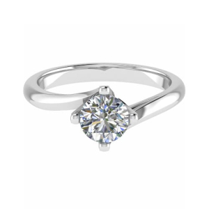 Crysta Lab-Created 4 Prong Solitaire Diamond Ring
