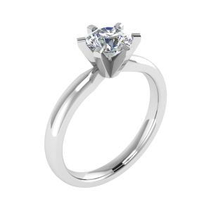 Lucia  Lab-Created Rose Gold 4 Prong Solitaire Diamond Ring