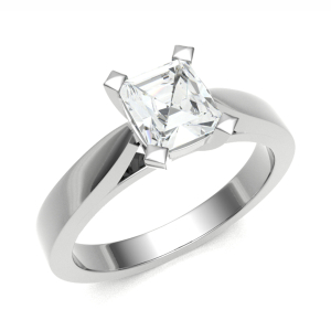 Cushion Cut 4 Claw Solitaire Engagement Ring