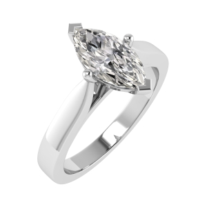 Marquise Cut 4 Claw Solitaire Engagement Ring