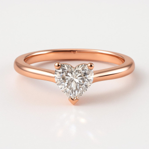Betsi Lab-Created Diamond Rose Gold 3 Prong Classic Solitaire Engagement Ring