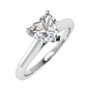 0.20-3.00 Carat Heart Shaped Diamond Solitaire Engagement Ring