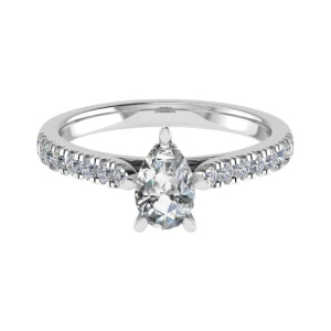 Catrice Lab-Created Diamond Prong Side Stone Engagement Ring