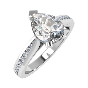 Maren Tapered Soulder Side Stone Engagement Ring From 0.20-3.00 Carat