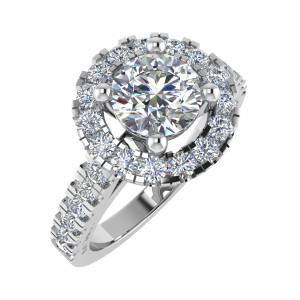 Emelyn Lab-Created 4 Prong Cluster Diamond Ring