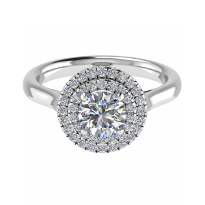 Leena Lab-Created 4 Prong Cluster Diamond Ring