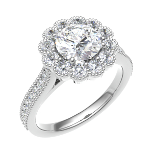 Rue Lab-Created 4 Prong Cluster Diamond Ring