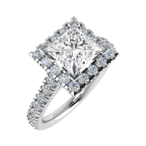 Sage Lab-Created 4 Prong Cluster Diamond Ring