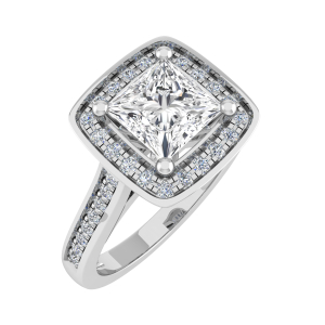 Talia 4 Claw Halo Engagement Ring From 0.20-3.00 Carat