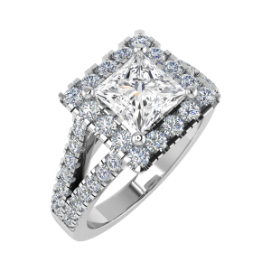 Sherly Lab-Created 4 Prong Cluster Diamond Ring