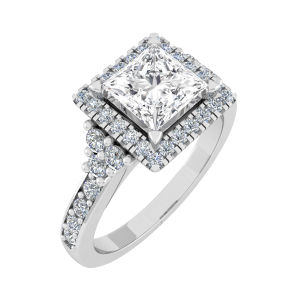 Theodora Designer Halo Engagement Ring 
