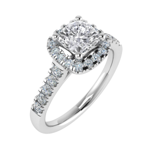 Lone Lab-Created 4 Prong Cluster Diamond Ring