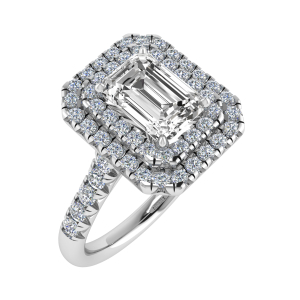 Layla Lab-Created 4 Prong Side Stone Diamond Ring