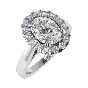 Lucia Oval Cut Halo Engagement From 0.20-3.00 Carat