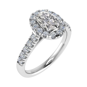 Luz Lab-Created 4 Prong Cluster Diamond Ring