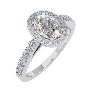 Elanor Lab-Created 4 Prong Cluster Diamond Ring