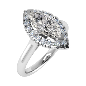 Molly Lab-Created 4 Prong Cluster Diamond Ring