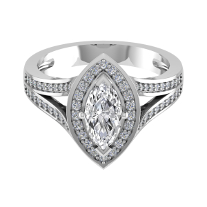Emmylou Lab-Created 4 Prong Cluster Diamond Ring