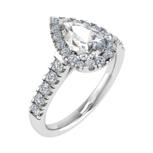 Liona Pear Cut Halo Engagement Ring From 0.20-3.00 Carat