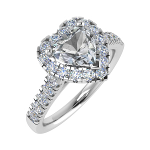 Eisley Lab-Created 3 Prong Side Stone Diamond Engagement Ring