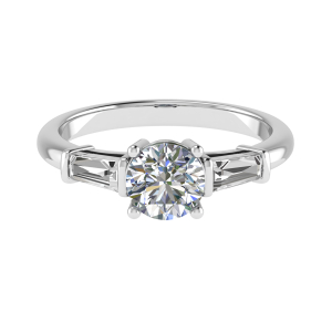 Aileth Natural Diamond Round cut Trilogy Engagement Ring