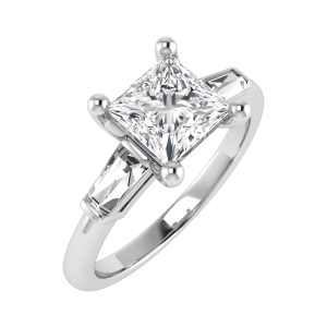 Victoria L Shape Claw Princess Cut Engagement Ring