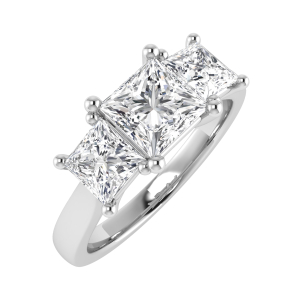 Daryll Lab-Created 4 Prong 3 Stone Diamond Ring