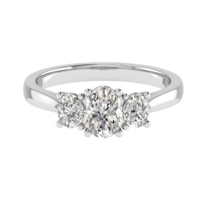 Lindsey Lab-Created 4 Prong 3 Stone Diamond Ring