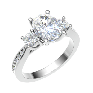 Nicole Oval Cut Shining Diamond Engagement Ring 