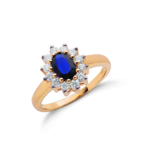 1.25 Carat Oval Shaped Cluster Diamond Ring