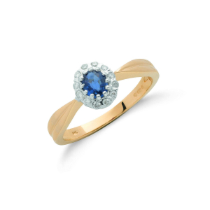 0.75 Carat Designer Oval Cut Sapphire Ring