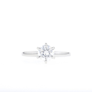 0.20-3.00 Carat 6 Prong setting Round Brilliant Cut Diamond Solitaire Engagement Ring