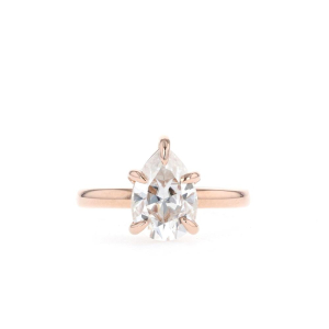 0.20-3.00 Carat Ramola Pear Cut Solitaire Engagement Ring