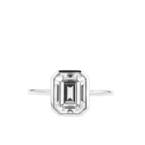 Carrina Lab-Created Diamond Bezel Classic Solitaire Engagement Ring