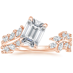  Charlee Lab-Created Diamond 4 Prong Side Stone Engagement Ring