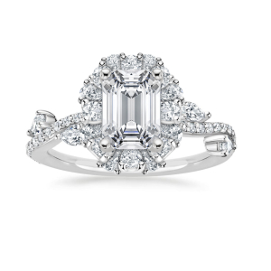  Coralyn Lab-Created Diamond Rose Gold 4 Prong Set Vintage Engagement Ring