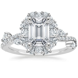Coralyn 0.20 - 3.00 Carat Lab-Created Diamond Emerald cut 4 Prong Set  Vintage Engagement Ring