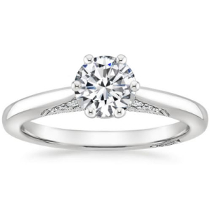 Claris Lab-Created Diamond 6 Prong Side Stone Engagement Ring