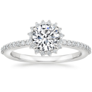 Aevyrie 0.20 - 3.00 Carat Lab-Created Diamond Round cut 4 Prong Set Halo Engagement Ring
