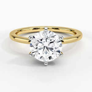 Vijaya 0.20-3.00 Carat 6 Prong Round Shaped Diamond Solitaire Engagement Ring