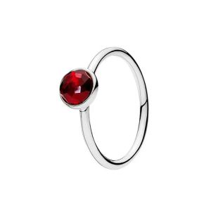 0.30 Carat Round Shaped Bazel Setting Ruby Ring