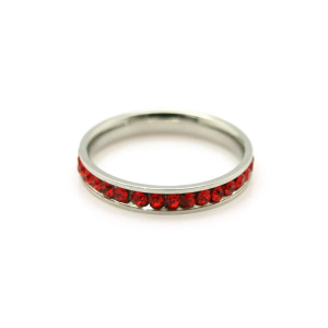 0.50 Carat Channel Setting Round Ruby Eternity Band